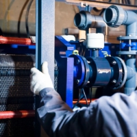 An engineer working on site