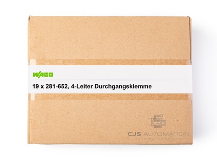 Wago - 19 x 281-652, 4-Leiter Durchgangsklemme