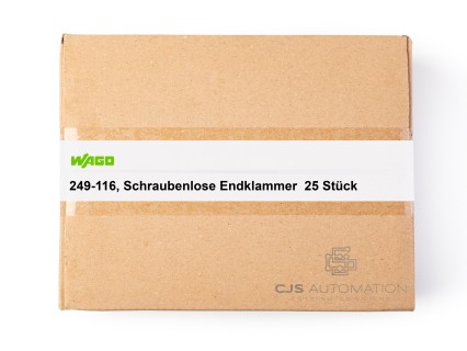 Wago - 249-116, Schraubenlose Endklammer 25 Stück