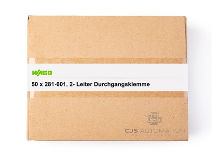 Wago - 50 x 281-601, 2- Leiter Durchgangsklemme