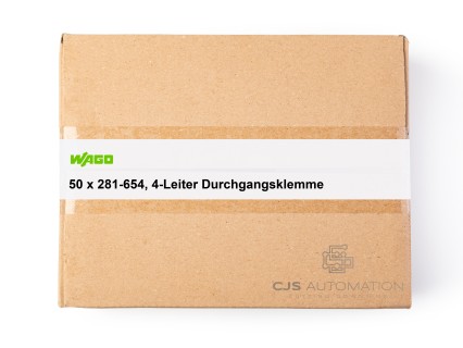 Wago - 50 x 281-654, 4-Leiter Durchgangsklemme