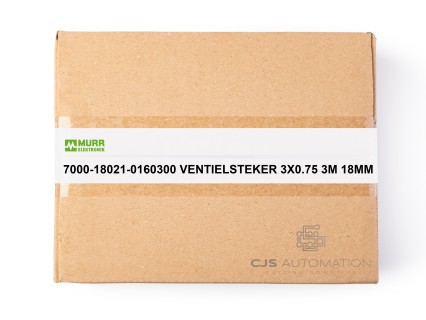 Murr Elektronik - 7000-18021-0160300 VENTIELSTEKER 3X0.75 3M 18MM