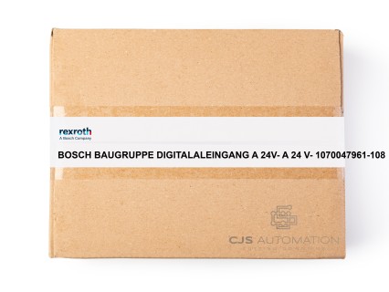 Bosch Rexroth - BOSCH BAUGRUPPE DIGITALALEINGANG A 24V- A 24 V- 1070047961-108