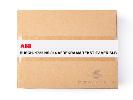 ABB - BUSCH- 1722 NS-914 AFDEKRAAM TEKST 2V VER SI-B
