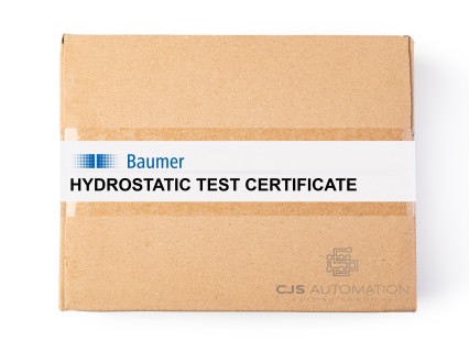 Baumer Electric - HYDROSTATIC TEST CERTIFICATE